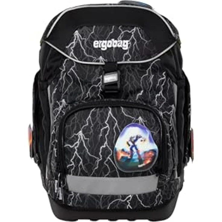 ergobag pack Set, ergonomischer Schulrucksack, 6-teiliges Set mit individueller Gestaltung, verstärktem Tragesystem und wasserdichtem Boden, 28 x 40 x 25 cm, für 1. Klasse Grundschule – Bild 2