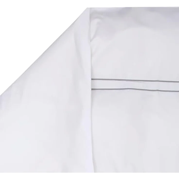 Möve MÖVE Noblesse Bettwäsche-Set 200x200 cm + 2 * 80x80 cm, 100% Baumwolle, hautsympathisch, White/Grey – Bild 2