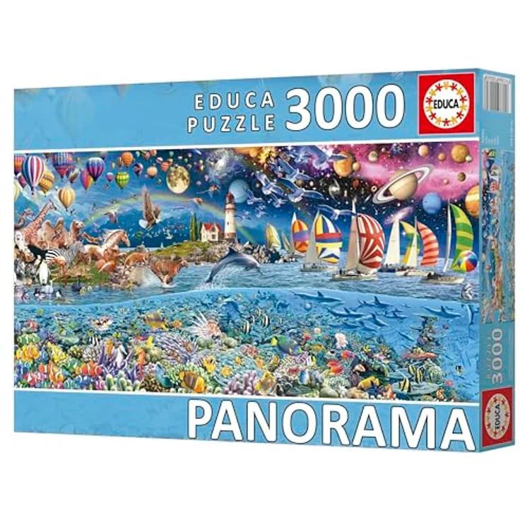 Educa Lebenspanorama - 3000 Teile Puzzle im Panoramaformat mit Service für verlorene Teile, 144 x 68 cm, für Erwachsene ab 14 Jahren – Bild 3
