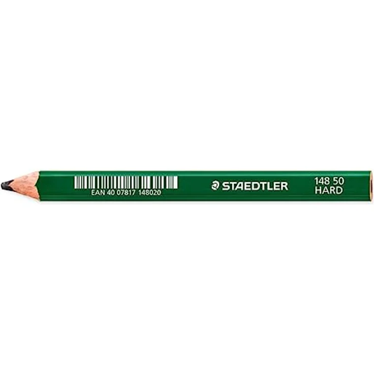 Staedtler Zimmermannbleistift hart, Holz, 175mm, Strichstärke: 1-2 mm, ergonomische Dreikantform, lackiert, bruchfest, Wasserbasis-Lackierung – Bild 4