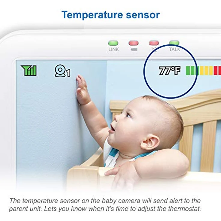 VTech BM5463, DECT-Babyfon mit 5-Zoll-IPS-Display, Nachtsicht und 300 m Reichweite, Weiß – Bild 8