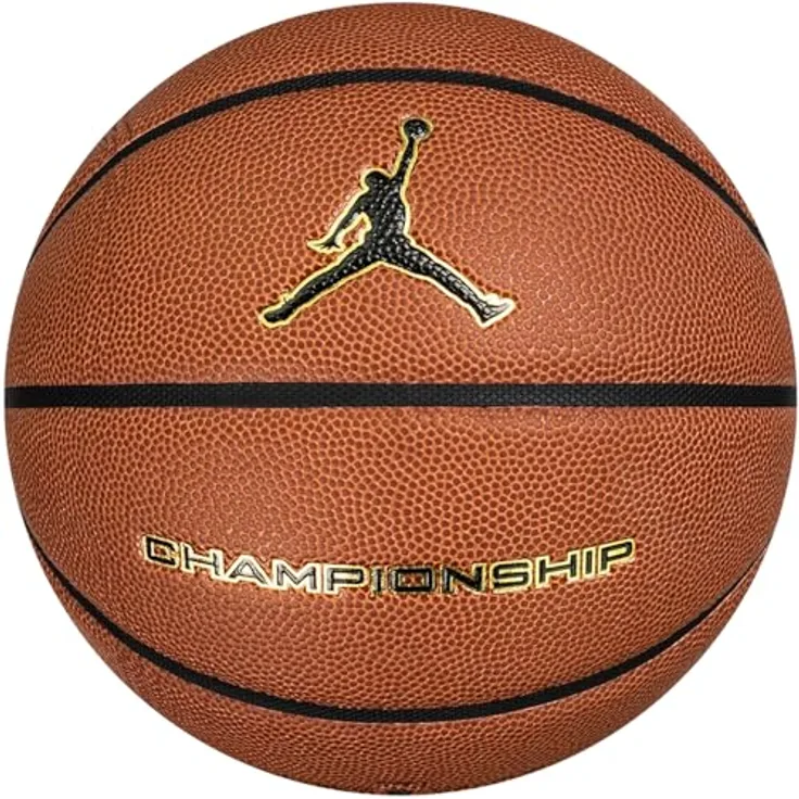 Jordan Championship 8P Ball J1009917-891, Basketball aus Kunstleder, Unisex, Braun/Schwarz/Gold, Größe 7