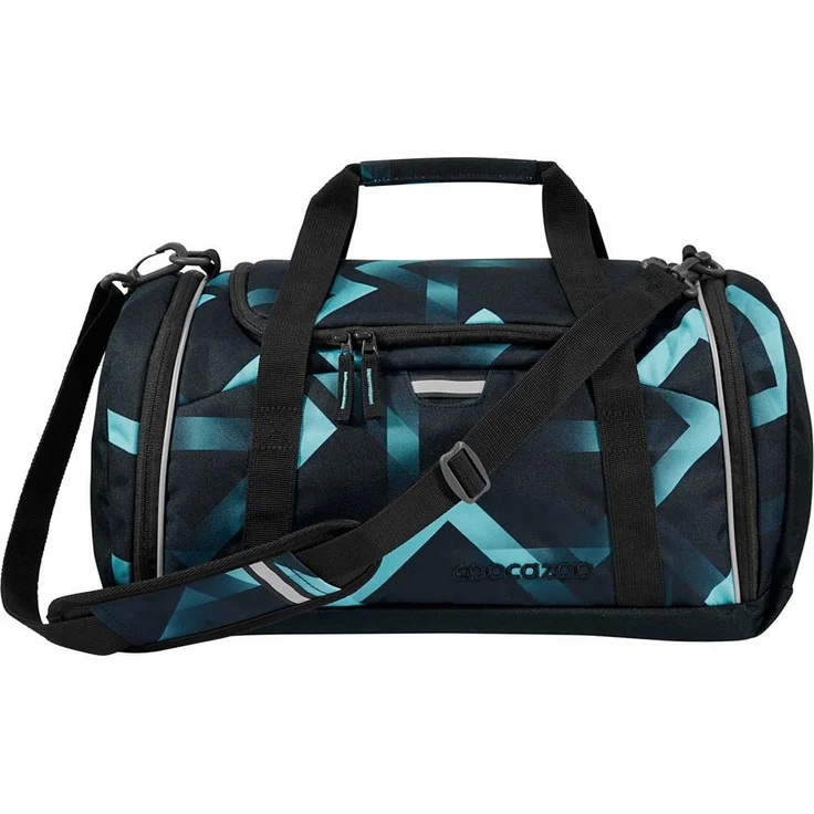 coocazoo Sporttasche mit reflektierenden Details, Laser Lights (schwarz/blaugrau/hellblau) – Bild 1