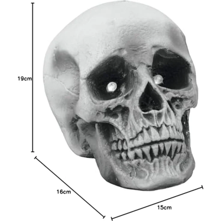 EUROPALMS Halloween Schädel 21x15x15cm LED – Bild 3