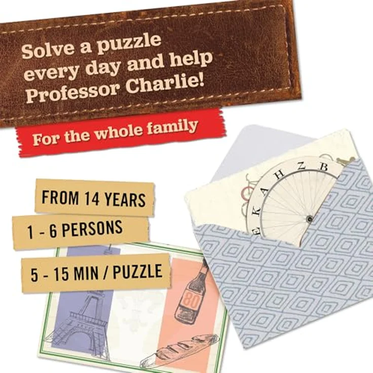 Hidden Games Professor Charlies World Tour, Puzzle-Advent Calendar für 1-6 Spieler, ab 14 Jahren, umweltfreundlich verpackt – Bild 2