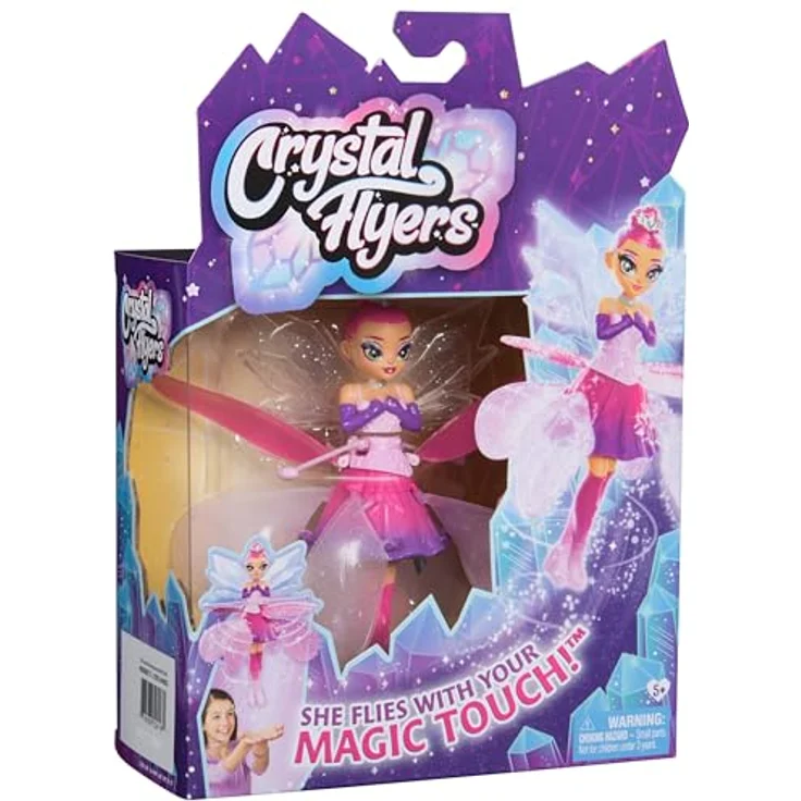 Spin Master Crystal Flyers Fliegende Fee 15 cm, rosa, interaktive fliegende Puppe mit Sensor und USB-Ladefunktion – Bild 8
