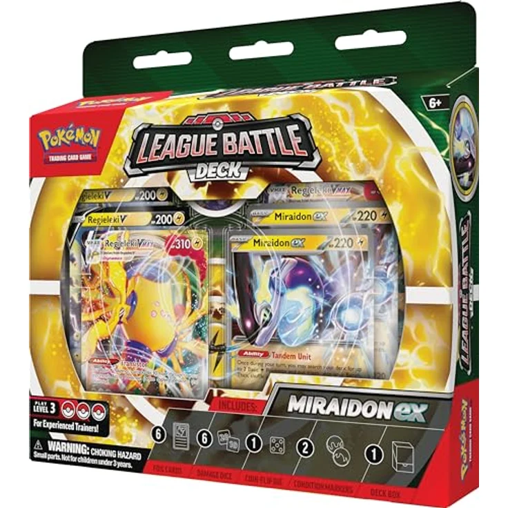 Pokémon League Battle Deck Miraidon ex - EN, Kartenspiel mit Miraidon ex und Regieleki VMAX - bunt – Bild 3