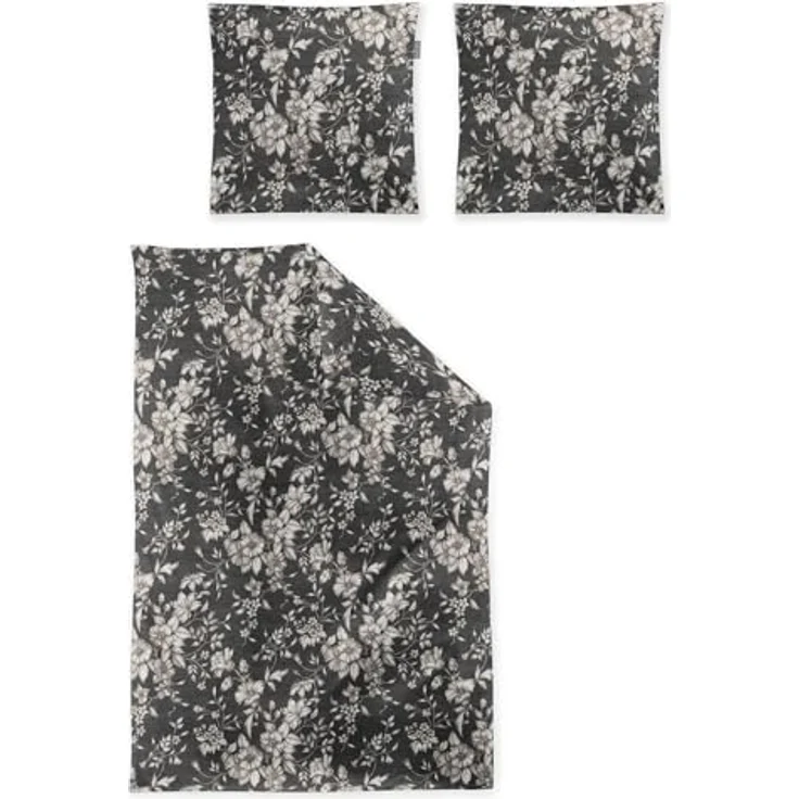 Irisette Flausch-Cotton Bettwäsche Zobel 8558 grau, kuschelig weich & mit Qualitätsreißverschluss – Bild 1