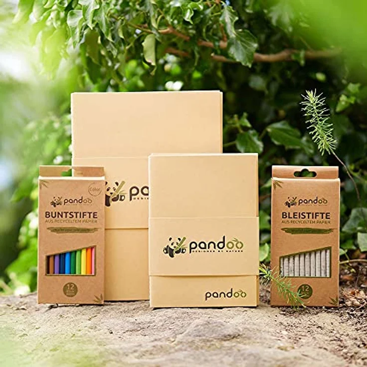 pandoo Bleistift 12-tlg, umweltfreundliche Bleistifte aus recyceltem Zeitungspapier, grau – Bild 9