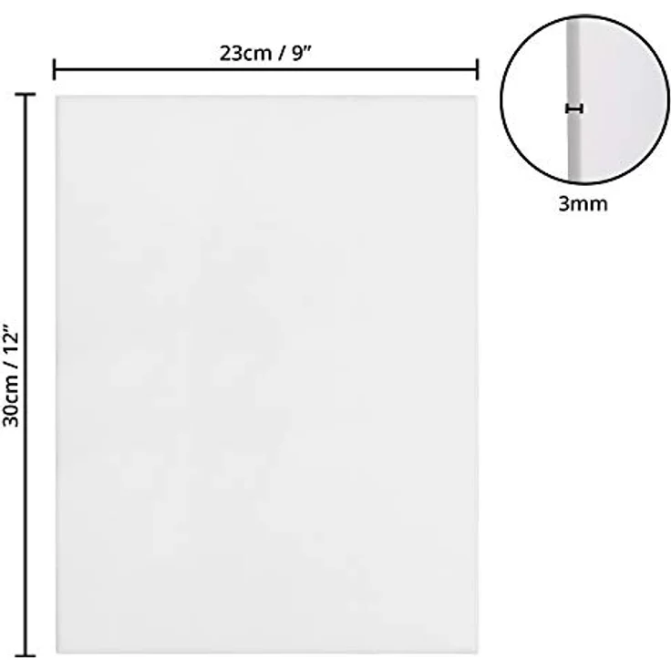 Belle Vous 7er Pack Leere Leinwand Canvas Set – 23 x 30 cm Vorgespannte Weiße Künstler Panel Leinwand zum Bemalen - Geeignet für Acryl und Öl Malerei Sowie zum Skizzieren und Zeichnen – Bild 2
