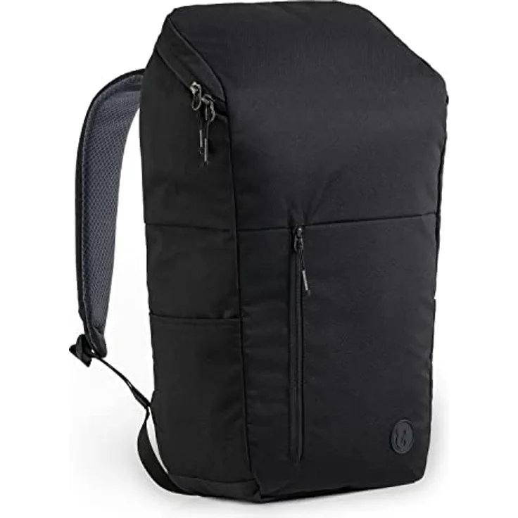 Hauck deuter Rucksack Pack N Walk, Nachhaltiger Wickelrucksack aus 100% recyceltem Polyester, PET-Flaschen, deuter CONTACT, Gurte Verstellbar, Groß - 22 Liter, Laptop Rucksack (Black)