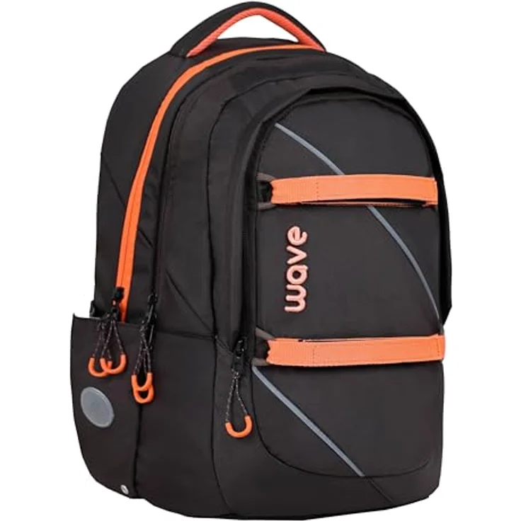 Wave Prime Schulrucksack, 30L, mit gepolstertem Laptopfach und verstellbaren Schultergurten, wasserabweisendes Material – Bild 4