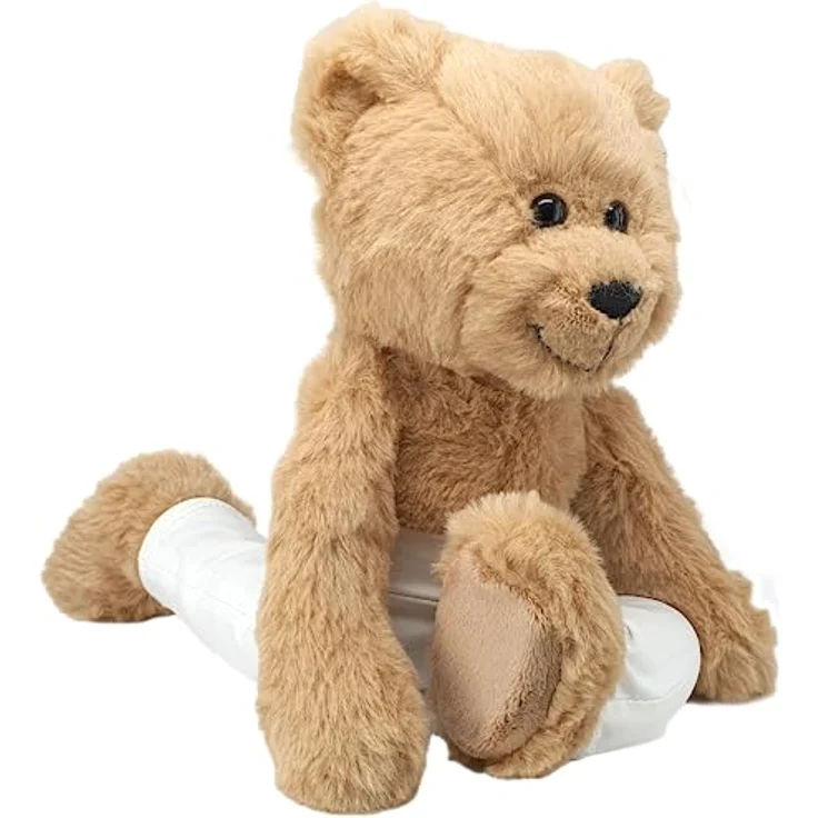 Bauer Spielwaren 12241 Bewegliches Kuscheltier-Yoga Bär, beige, 32 cm – Bild 3