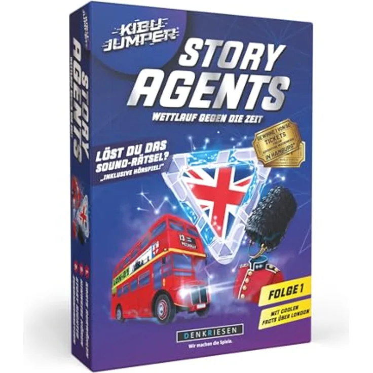 D&R Denkriesen KIBU JUMPER® - Story Agent - Wettlauf gegen die Zeit - London - Folge 1, Kartenspiel für ab 4 Jahren, mit spannender Handlung und strategischen Herausforderungen