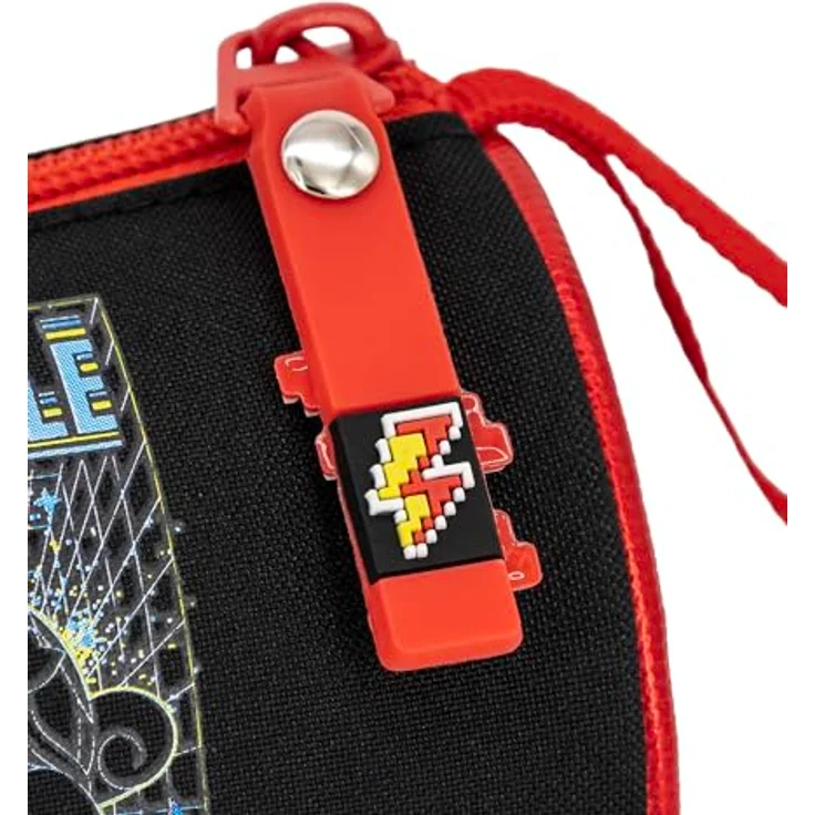 Clondo Schlampermäppchen für Pokemon Fans, rundes Stifteetui aus 600D Polyester, 21x8 cm, robuster Reißverschluss, ideal für Schule und Freizeit – Bild 4