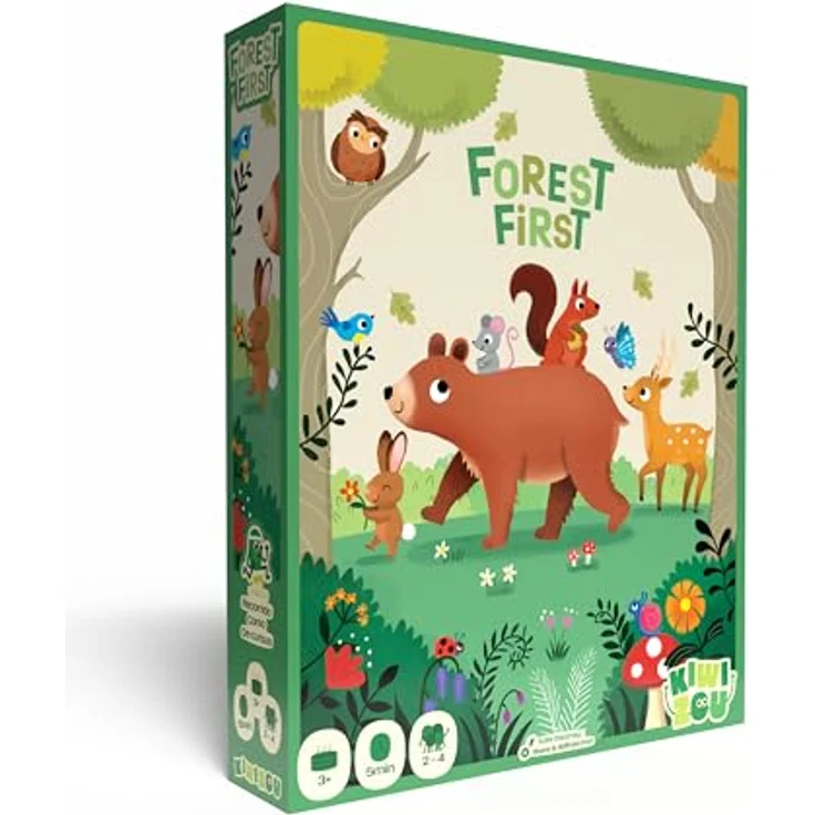 Blackrock Spiele Forest First - Brettspiel für Kinder ab 3 Jahren - Waldrennen für 2 bis 4 Spieler - Schnelles Spiel mit einfachen Regeln - Kiwizou – Bild 1