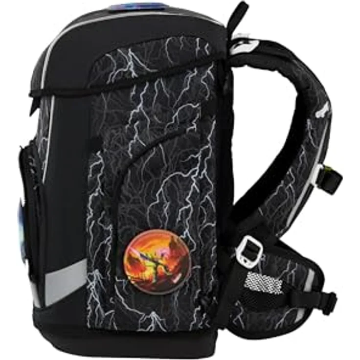 ergobag cubo Light Set, ergonomischer Schulranzen 6-teilig, extra leicht 860 g, inklusive Kletties und Reflektoren, recycelte PET-Flaschen – Bild 4