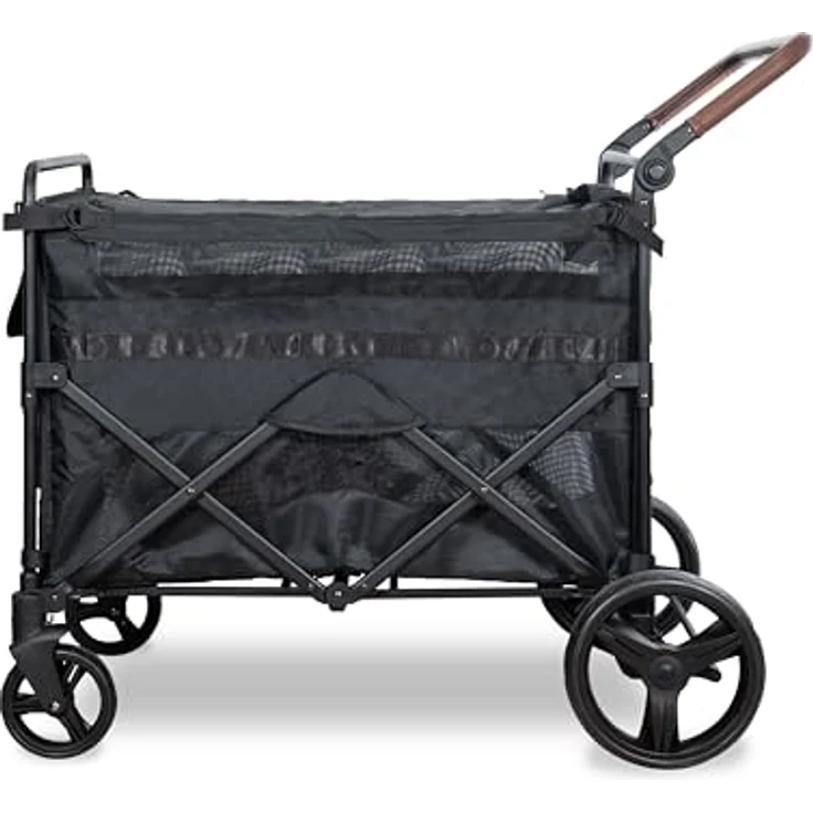 WONDERFOLD PXL Pet Heavy Duty Wagon, Bollerwagen für Tiere, schwarz, Metall/Textil, 72.50x107.50x117 cm – Bild 3