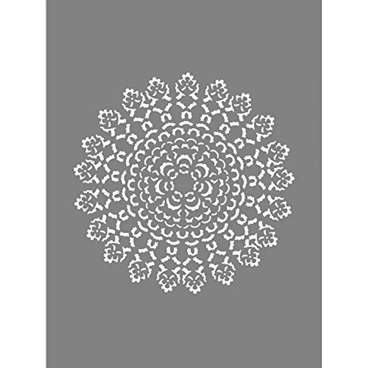 Rayher Schablone Ornament, SB-Btl 1Stück, Diverse, Grau 2.3 x 1.55 x 0.02 cm