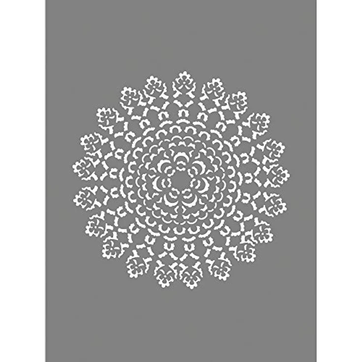 Rayher Schablone Ornament, SB-Btl 1Stück, Diverse, Grau 2.3 x 1.55 x 0.02 cm – Bild 1