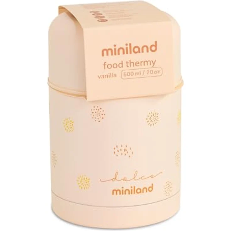Miniland Food Thermy, Babynahrungsbehälter aus Edelstahl, isoliert, 600 ml, Vanilla – Bild 5