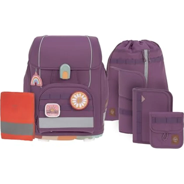 LÄSSIG Schulranzen Set Unique Boxy 7-teilig "Purple" – Bild 2