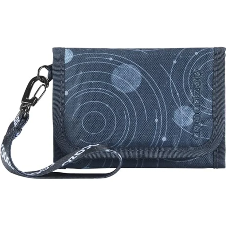 Coocazoo Geldbörse „Blue Orbit”, blau, Portemonnaie mit 2 Sichtfenstern, Münzfach, Kartenfächern, Klettverschluss, aus recyceltem Material, ab der 3. Klasse – Bild 1