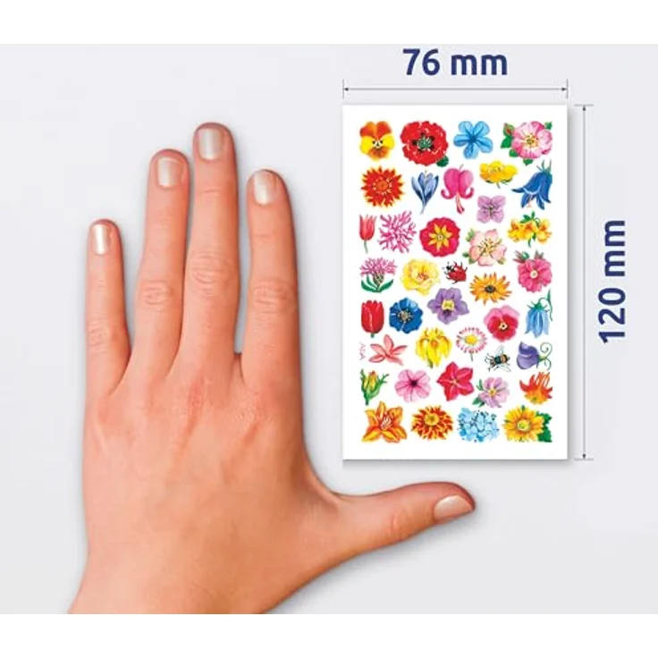AVERY Zweckform Aufkleber 54304 Blumen, 114 selbstklebende Etiketten, mehrfarbig – Bild 3