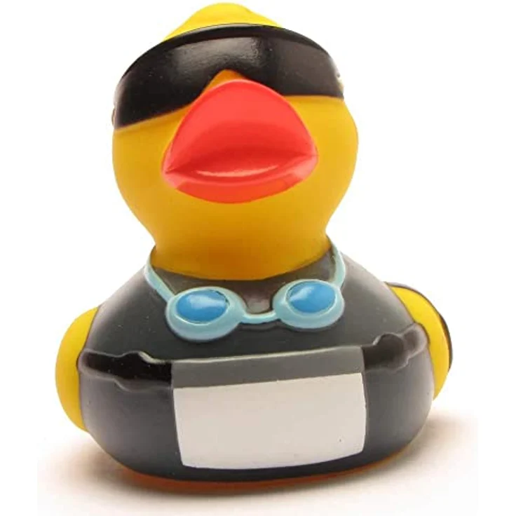 Duckshop Badeente - personalisierbar, Iron Man Design, max. 10 Zeichen Wunschtext, 8 cm Vinyl – Bild 5