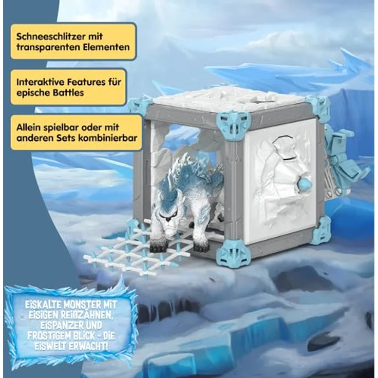 Schleich BattleCave Schneeschlitzer (42733) ELDRADOR, thematische Spielwelt mit Weltenkristall und kombinierbar mit BattleCaves und Arena, ca. 15 cm Kantenlänge – Bild 9