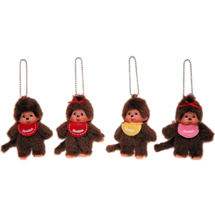 Monchhichi Schlüsselanhänger, 1 Stück sortiert, 10 cm, zufällige Farbauswahl