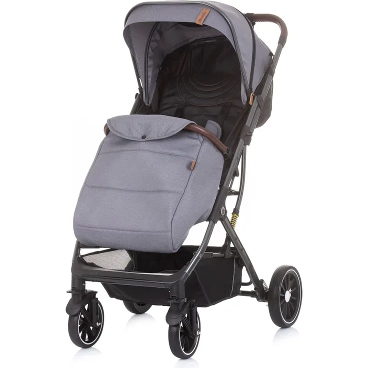 Chipolino Kinderwagen, Buggy Combo 15 kg Fußabdeckung Moskitonetz Räder gefedert grau