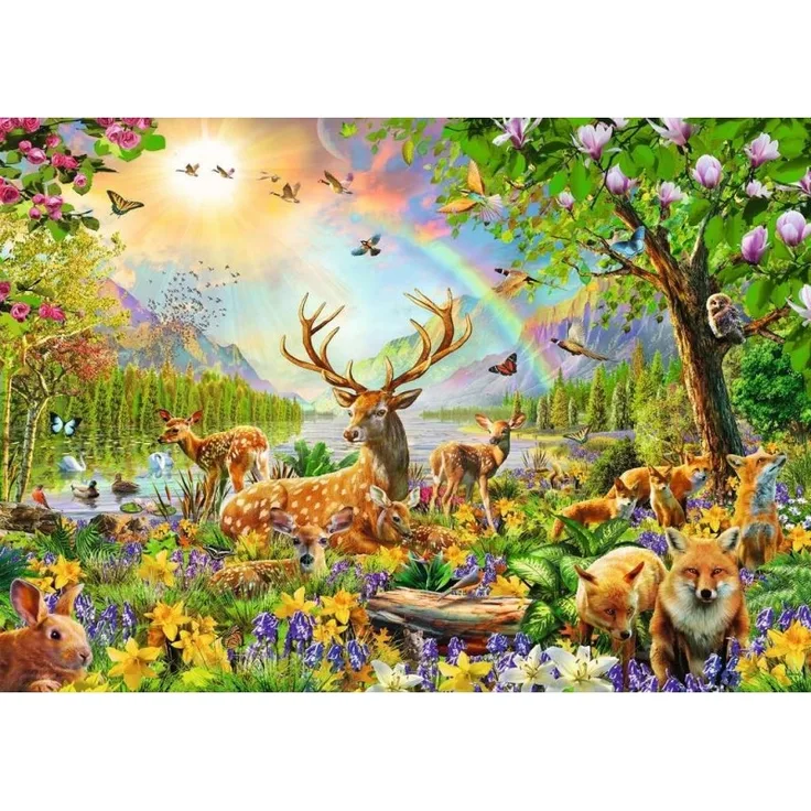Ravensburger Kinderpuzzle - 13352 Anmutige Hirschfamilie - 200 Teile Puzzle für Kinder ab 8 Jahren