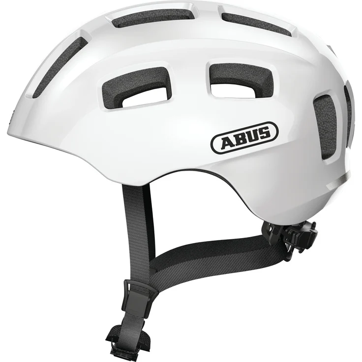 Abus 'Youn-I 2.0' Kinderfahrradhelm polar white, Kopfumfang 48-54 cm, mit integriertem LED-Rücklicht – Bild 1
