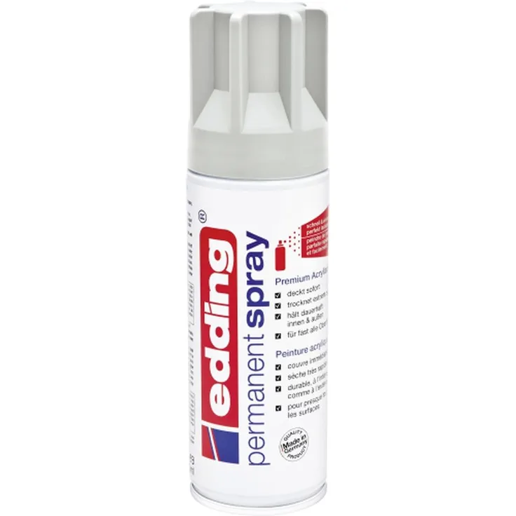 edding 5200 Permanent Spray Premium Acrylic Paint, lichtgrau, matt