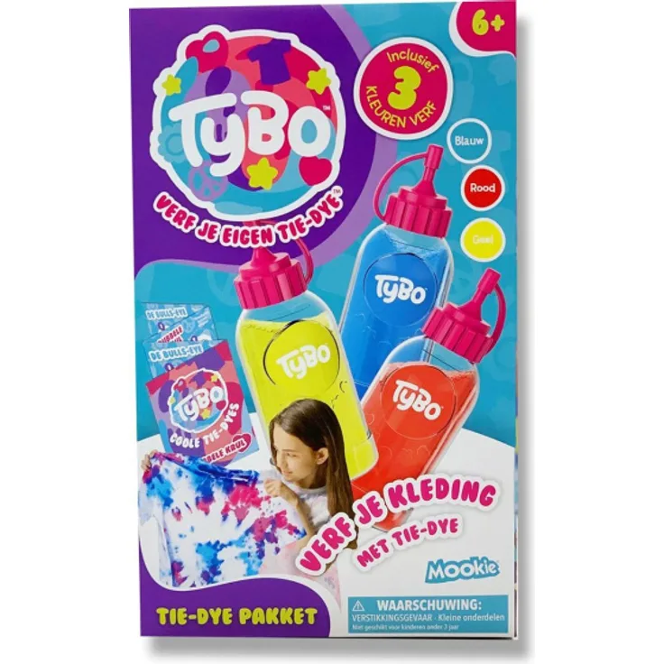 Mookie krawattenfärbeset Tybo junior 28 x 17 cm 9-teilig