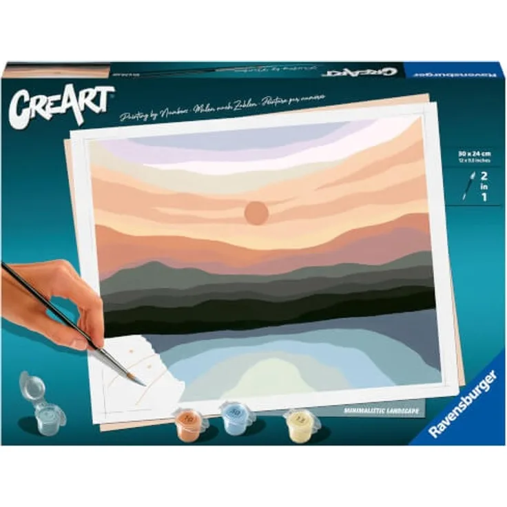 Ravensburger Malen nach Zahlen 23515 – Minimalistic Landscape – ab 12 Jahren