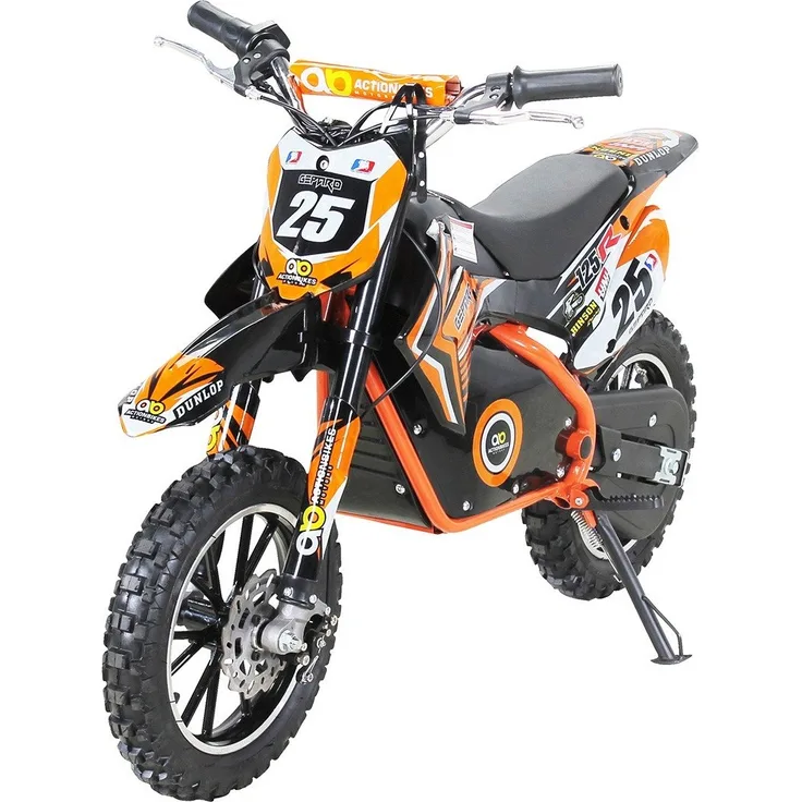 Kinder Mini Enduro Crossbike Gepard Elektro 500 Watt Motorcrossbike Pocketbike (Orange)