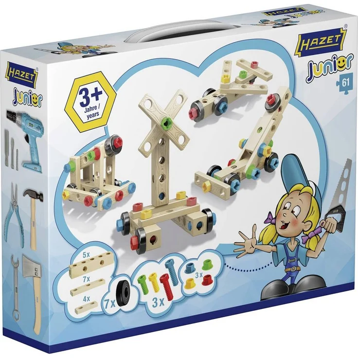 Hazet HAZET JUNIORTOOL1 Universal-Werkzeugkasten mit Ausrüstung 61 Teile – Bild 2