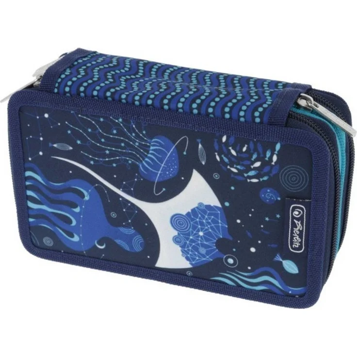 Herlitz Etui Triple Decker 31 tlg. Deep Ocean – Bild 1