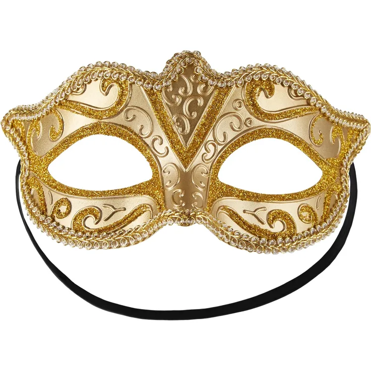 Venezianische Maske mit Muster - gold