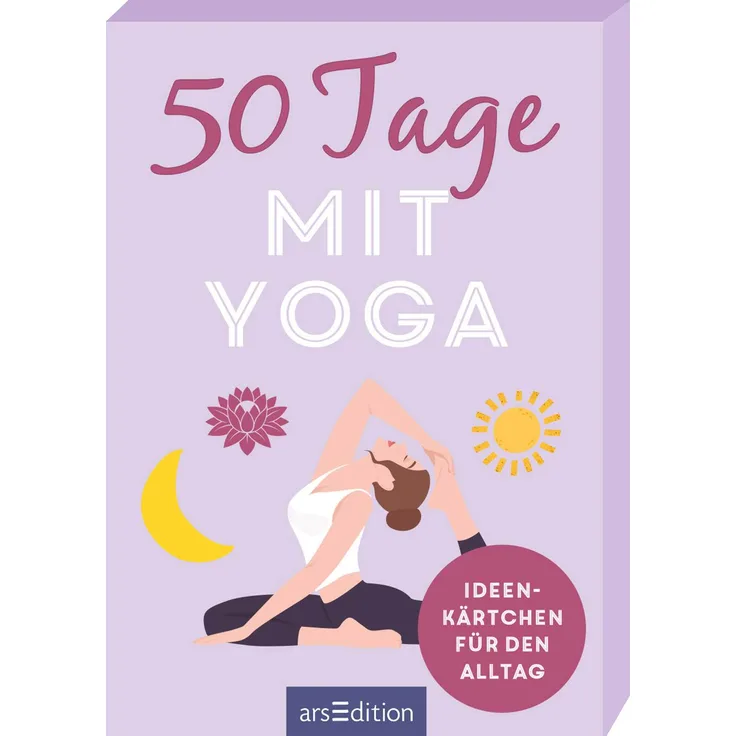 ars Edition 50 Tage mit Yoga. Ideenkärtchen für den Alltag
