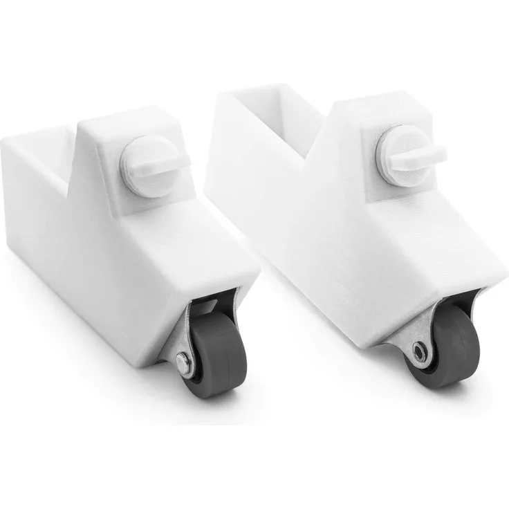 Rollen Räder für Hauck Hochstuhl Alpha Plus Baby Kinder Stuhl Nachrüsten Stecken Weiß