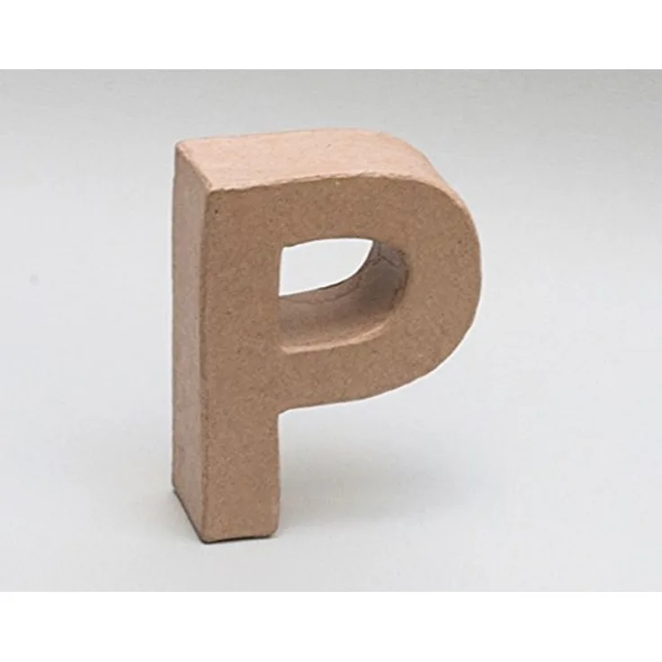 Pappmache Buchstabe P ca. 17,5 cm hoch, 5,5 cm dick