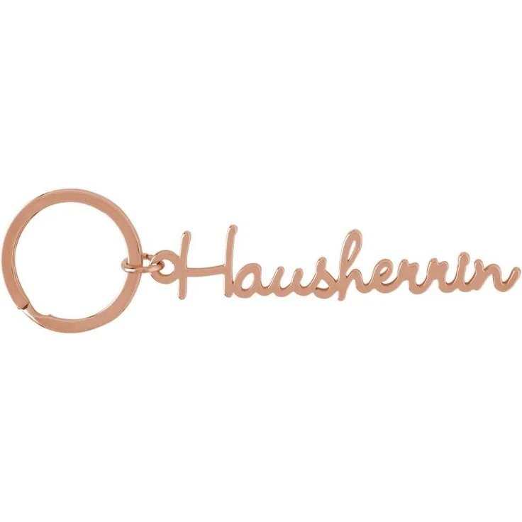 Schlüsselanhänger mit Schriftzug - Hausherrin