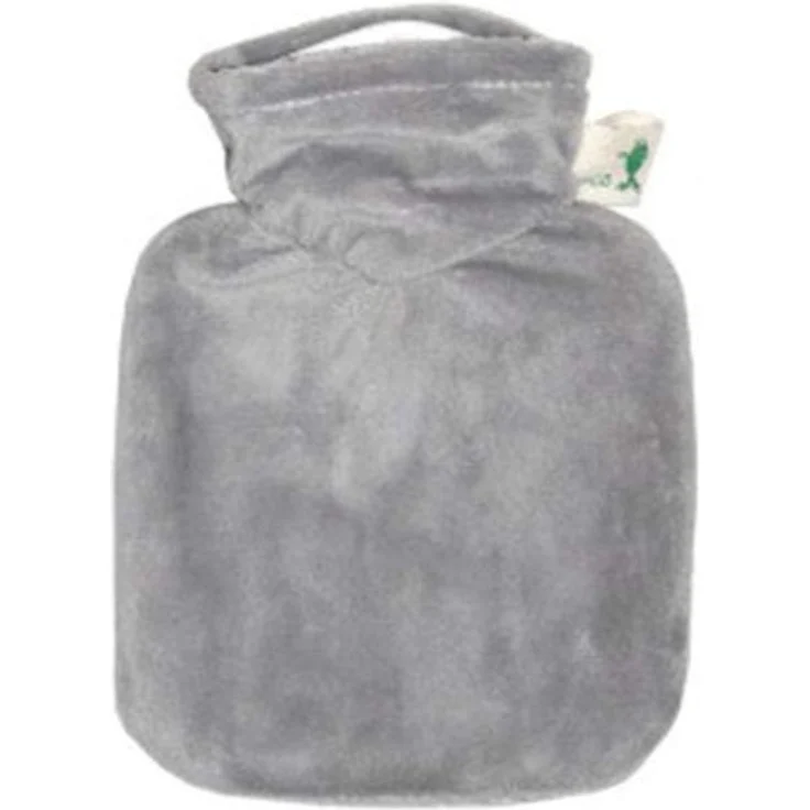 Hugo Frosch Mini-Wärmflasche 0,2 l mit Veloursbezug grau – Bild 1