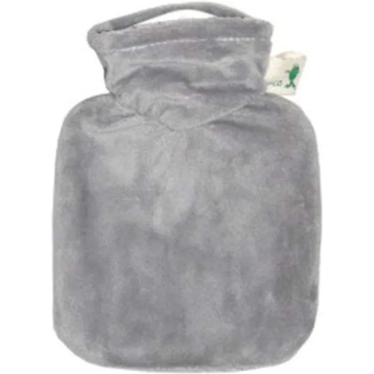 Hugo Frosch Mini-Wärmflasche 0,2 l mit Veloursbezug grau