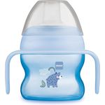 MAM Starter Cup Baby Trinklernbecher (150 ml), Trinkbecher für erste Trinkversuche, Schnabelbecher mit rutschsicheren Griffen, ab 4 Monaten, Bär
