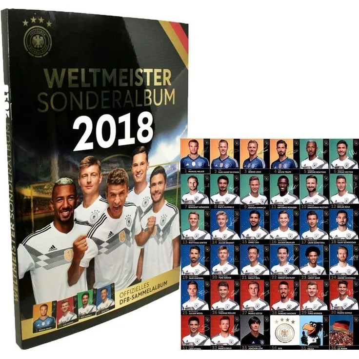 WM 2018 Rewe Sammelkarten - 1x Komplettsatz + 1x Album