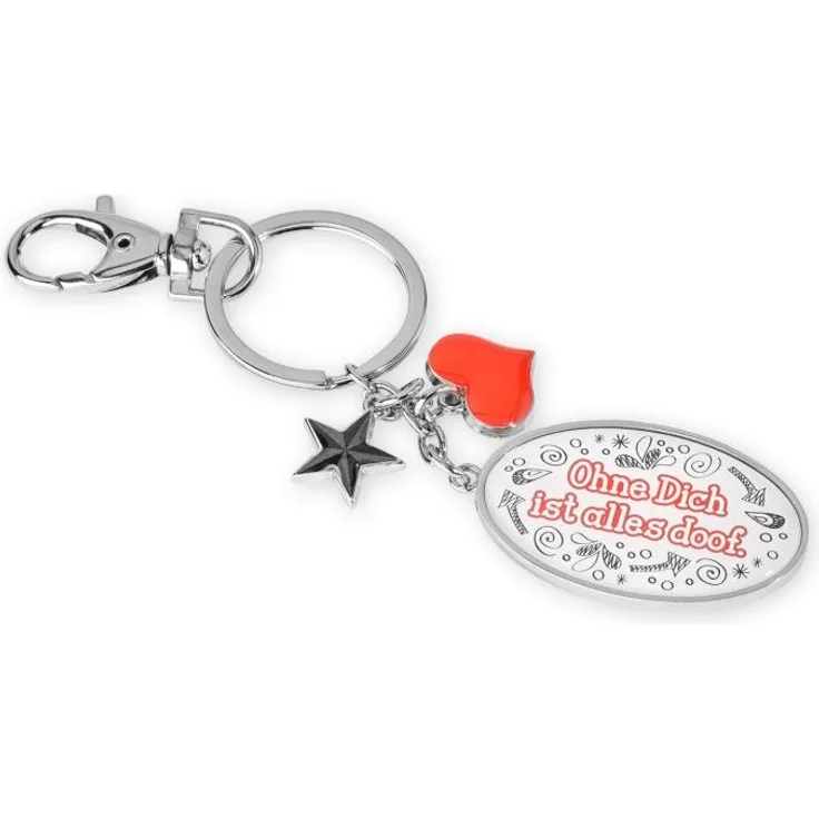 Taschenanhänger „Ohne Dich ist alles doof“